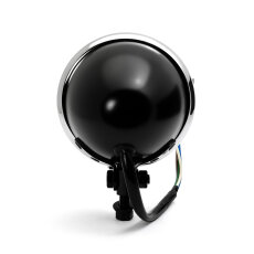 4,5" oldschool Bates style headlight black/chrome, ECE