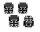 Tire Valve Caps Iron Cross (4pc)