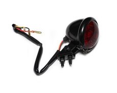 Bates Style Taillight LED Black / Red, ECE