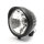 5¾" Headlight Grooved Plainglass with Visor in black, ECE