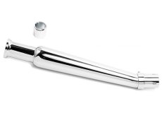 Muffler Trumpet Style Chrom angled right side