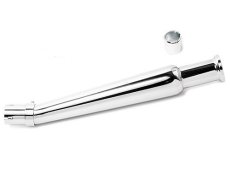 Muffler Trumpet Style Chrom angled left side