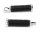 Footpegs H-D Style black ribbed w. chromed endcaps, replaces OEM 49117-77