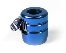6 blue anodized aluminum hose clamps