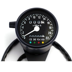 Mini-Speedo 60 mm Black with LED Control Black Face