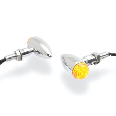 Bullet Blinker - Chrom Glatt langer Schaft, ECE