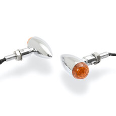 Bullet Blinker - Chrom Glatt langer Schaft, ECE